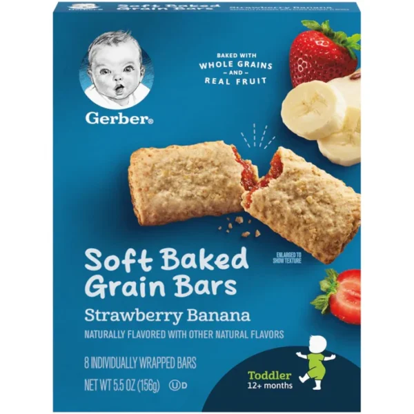 Buy Gerber Soft Baked Grain Bars with Strawberry & Banana Online in India at kidsfud.com