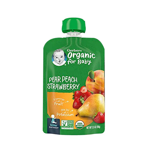 Organic Pear Peach Strawberry