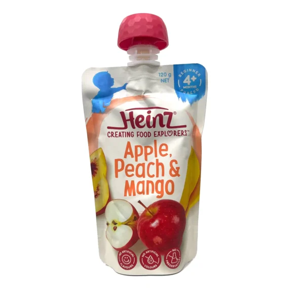Heinz Puree For Babies - Apple, Peach & Mango 4m+ 120g