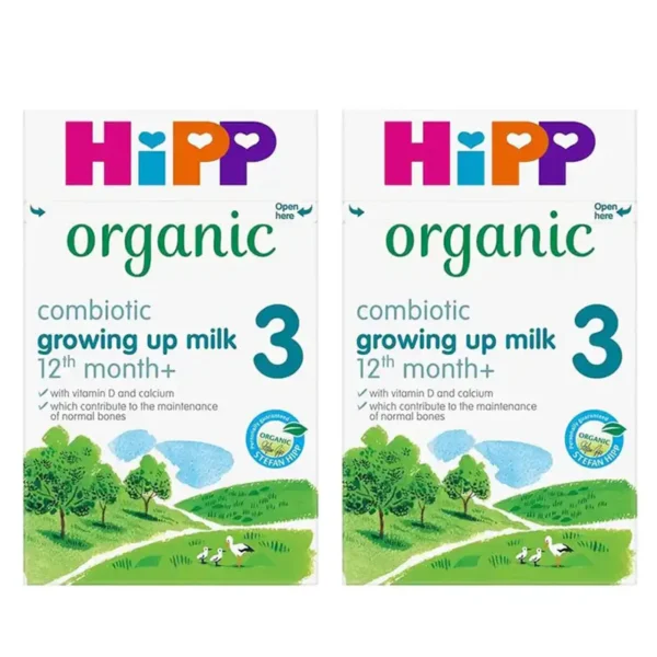 Hipp Organic Combiotic Growing up Baby Milk Formula, Stage 3 - 600gms, 12+m, Pack of 2