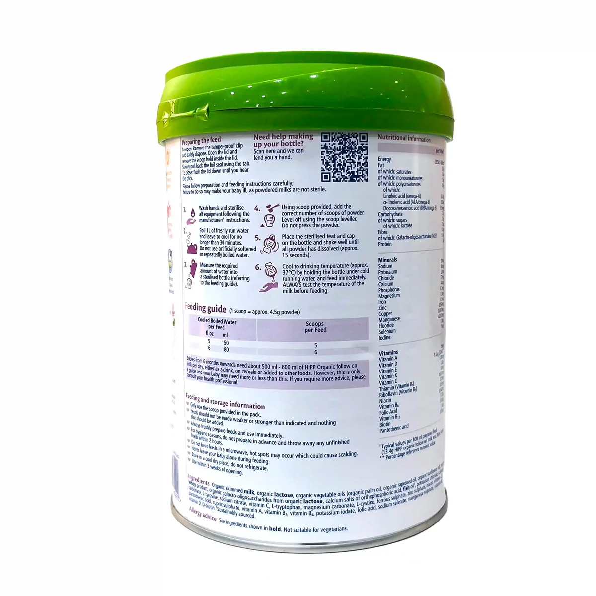 Buy HiPP Organic Follow On Baby Milk Formula - Stage 2, 800grams at kidsfud.com